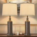 27.5in 3-Way Dimmable Touch Control Table Lamps Set of 2 - Vintage USB