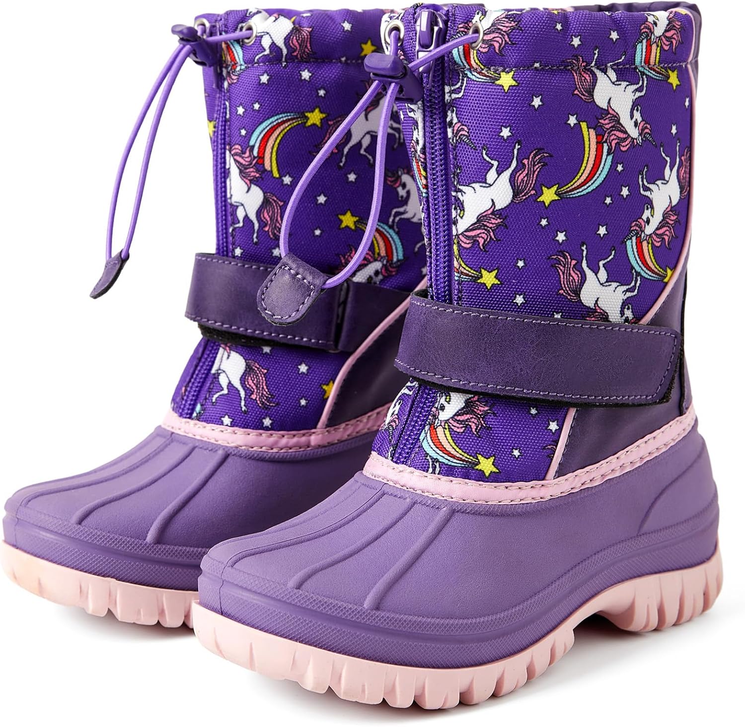 Durable Waterproof Winter Snow Boots for Kids with Adjustable Fit