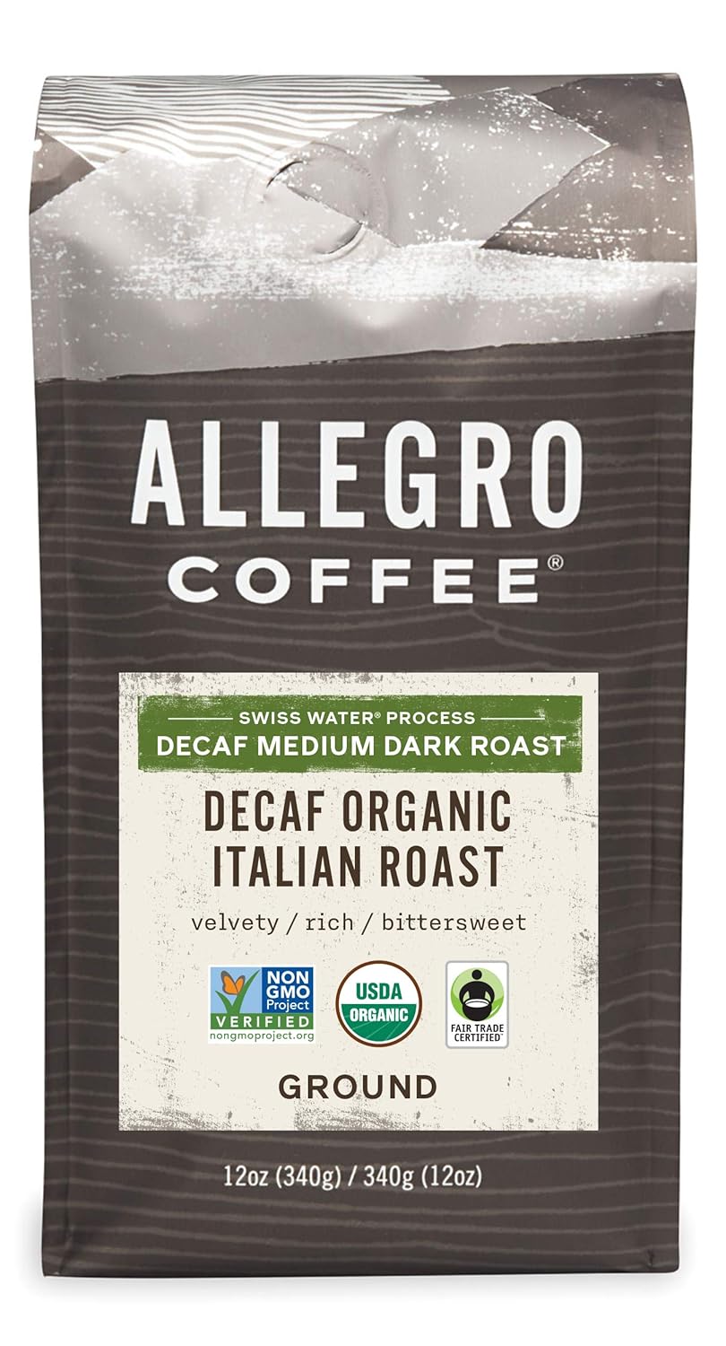 Organic Decaf Italian Roast Ground Coffee, 12 oz