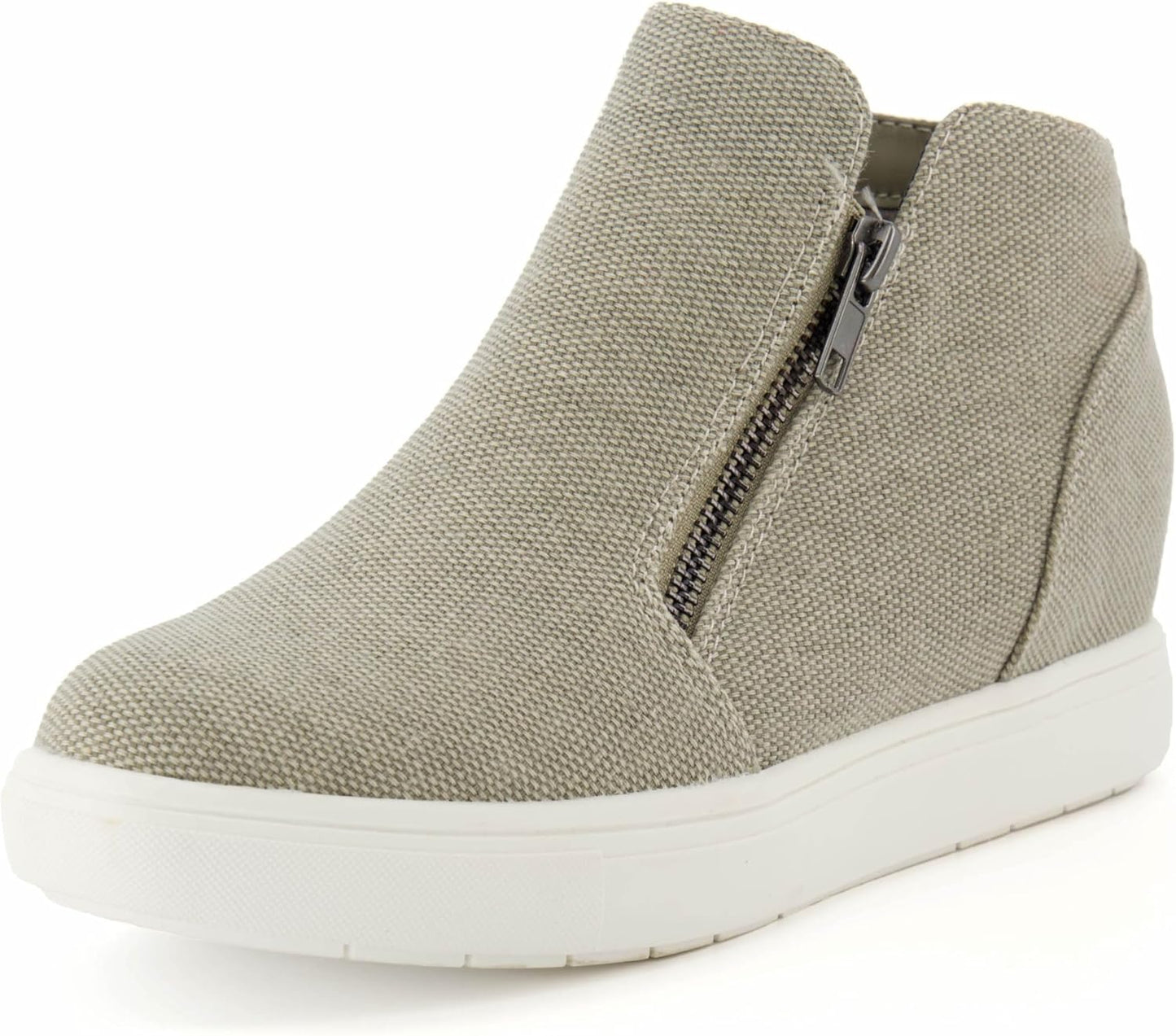CUSHIONAIRE Women's Hart Hidden Wedge Sneaker for Comfort