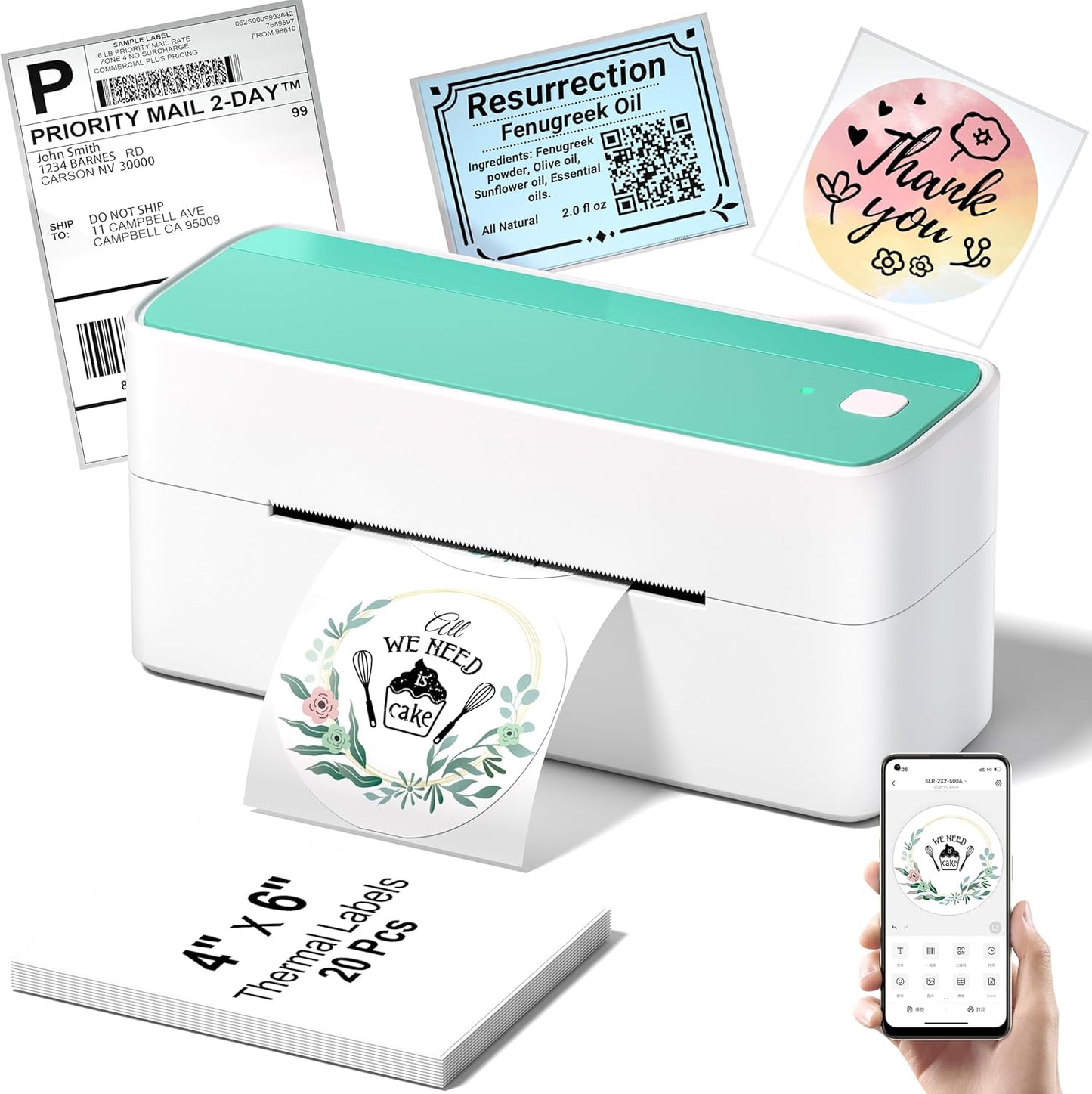 Phomemo Bluetooth Thermal Shipping Label Printer for Easy Use