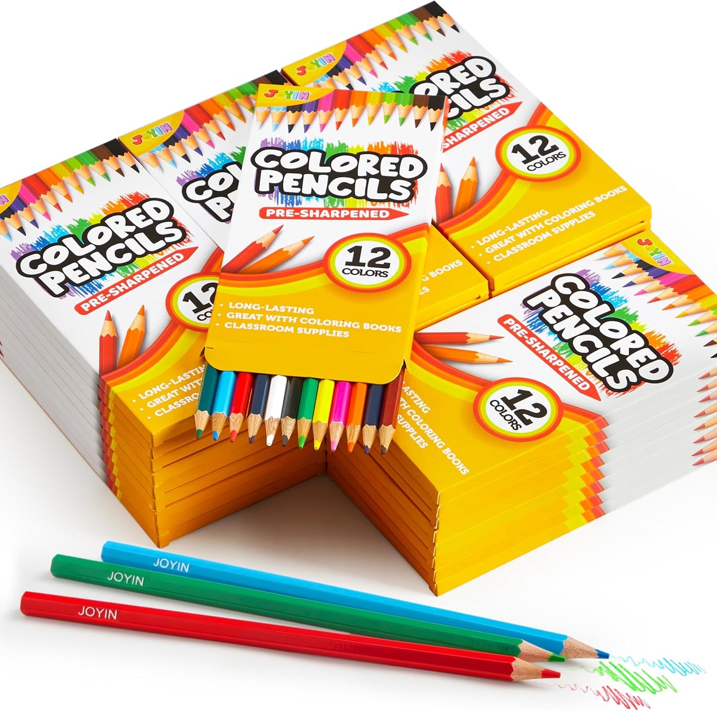432 Count Colored Pencils Bulk for Kids - Vibrant Art Supplies