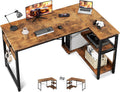 L Shaped Computer Desk 48 in Corner Desk with Shelves - Space-Saving