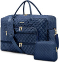 38L Weekender Duffel Bag for Women Navy - Carry-On with Shoe