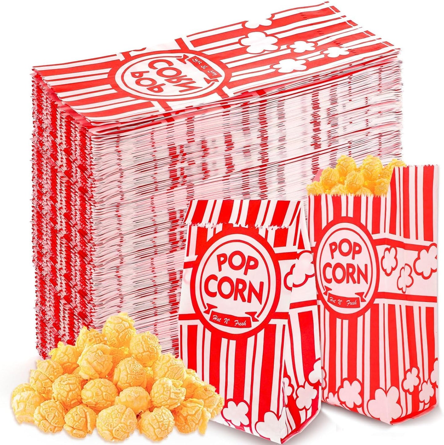 WSICSE 600 Pcs Individual 1 Oz Popcorn Bags - Perfect for Movie Nights!