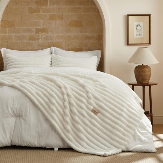 Bedsure Gentlesoft 2-in-1 Queen Comforter Set for All Seasons