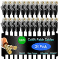 Cat6a Slim Ethernet Patch Cable 6 ft (24 Pack) - Thin 10G Network