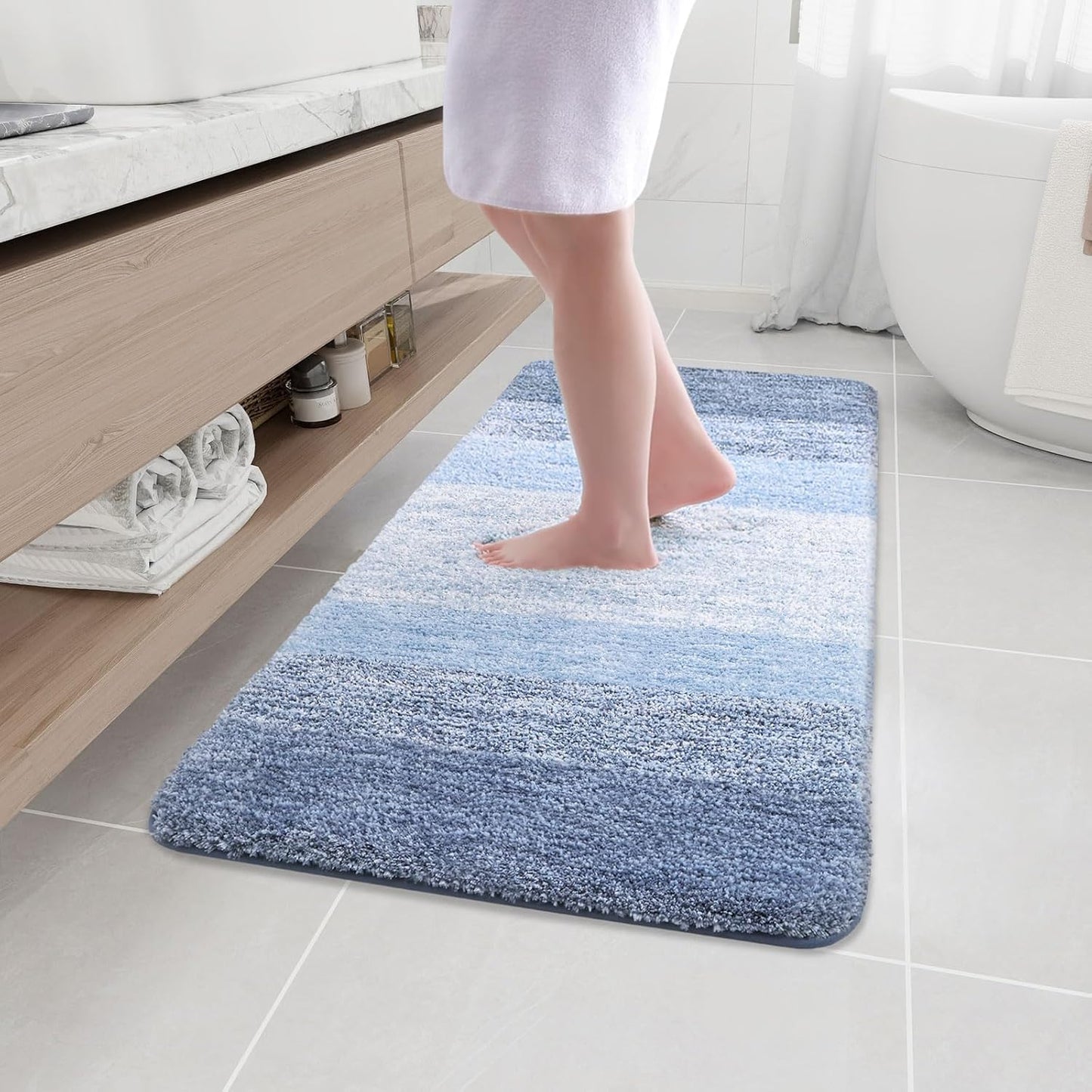 Arotive Microfiber Bathroom Rugs - Soft, Absorbent & Non-Slip