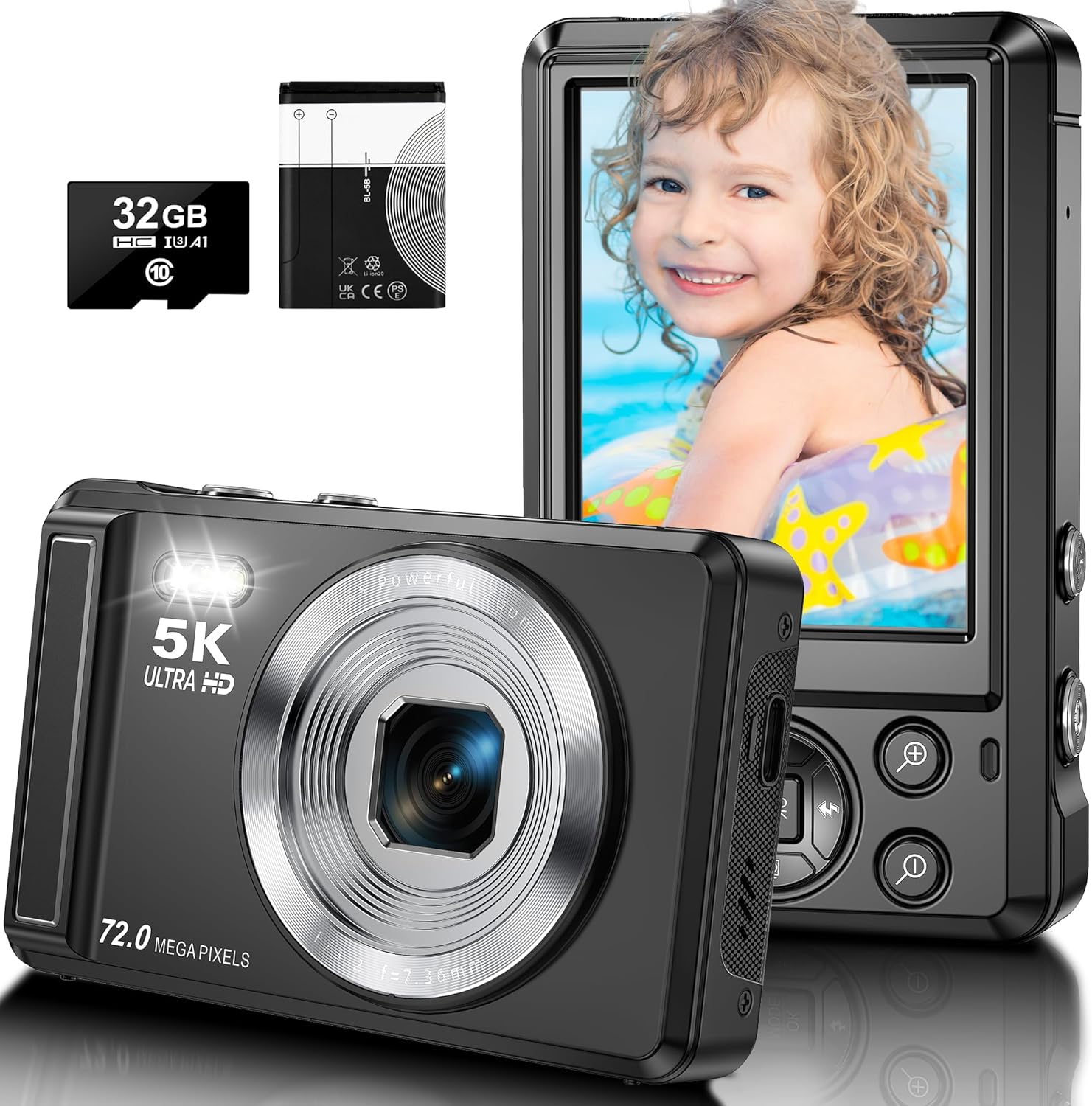 5K Digital Camera with 72MP for Stunning Photography and Vlogging