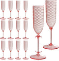Pink Detachable 24 Pack Champagne Flutes 5.5 oz - Party Ready