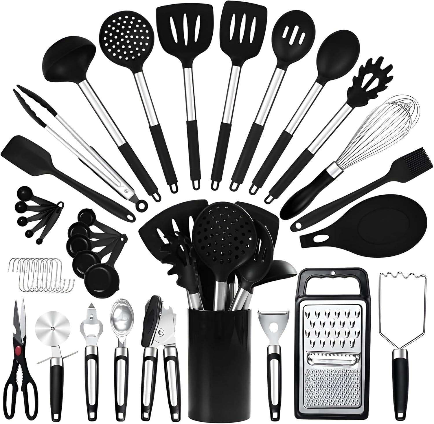 40PCs Silicone Cooking Utensils Set for Nonstick Cookware