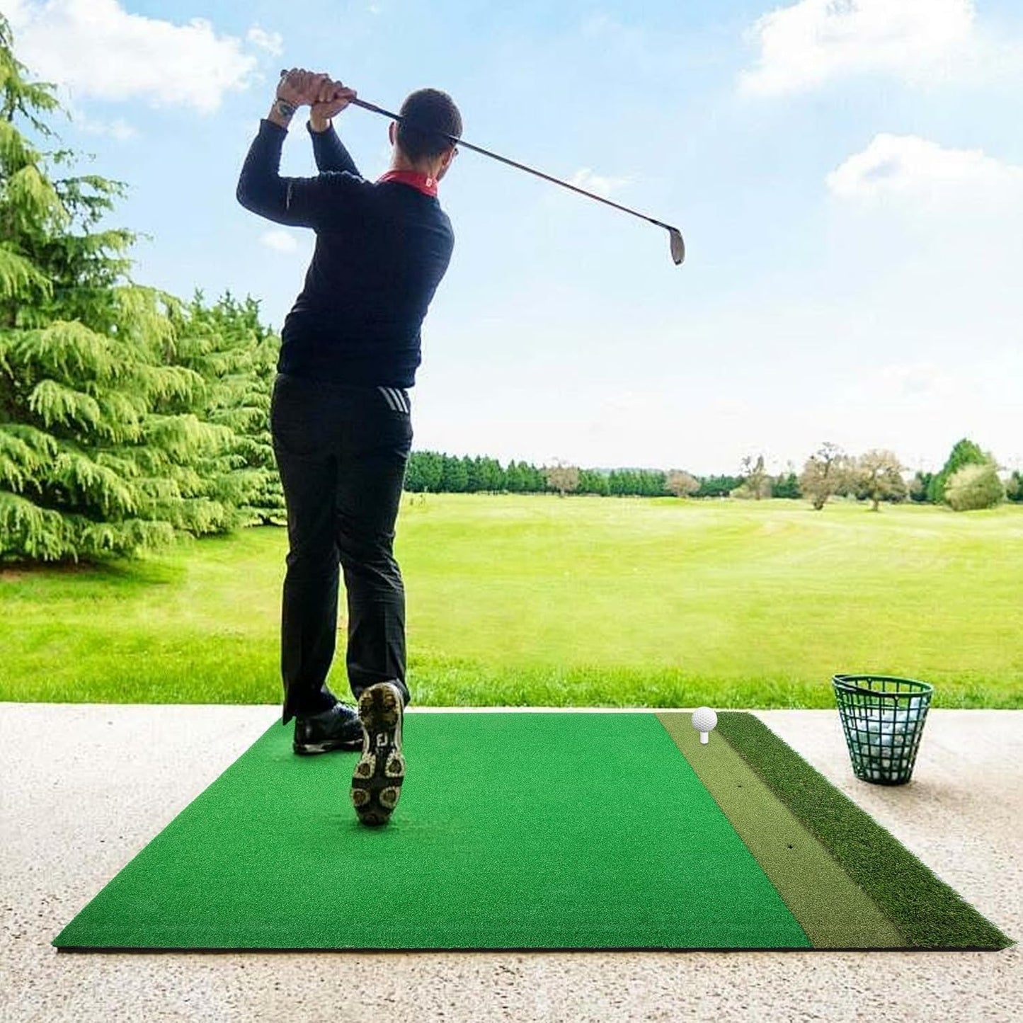 NIUBER Dual-Turf Golf Mat - Perfect Swing Practice!