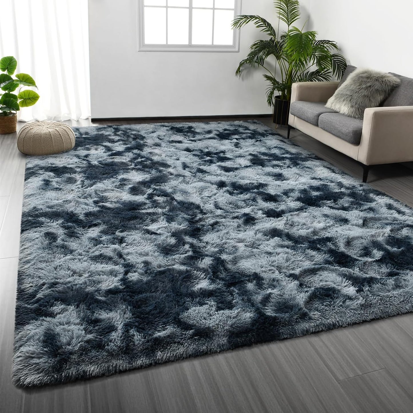 Large Shag Area Rugs 8 x 10 for Living Room and Bedroom Decor