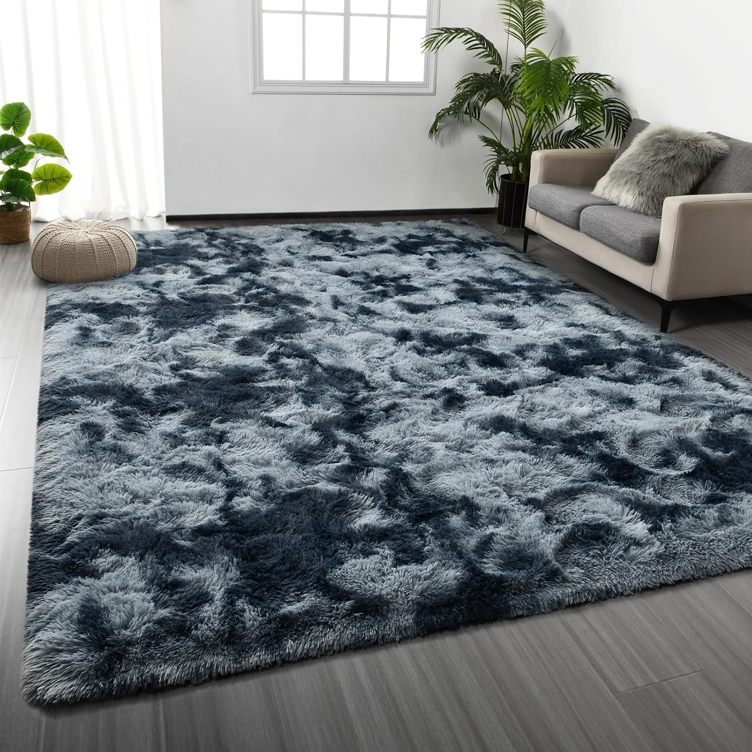 Large Shag Area Rugs 8 x 10 for Living Room and Bedroom Decor