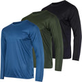 Men's Mesh Quick Dry Long Sleeve T-Shirt 3 & 5 Pack - UPF Sun Stay