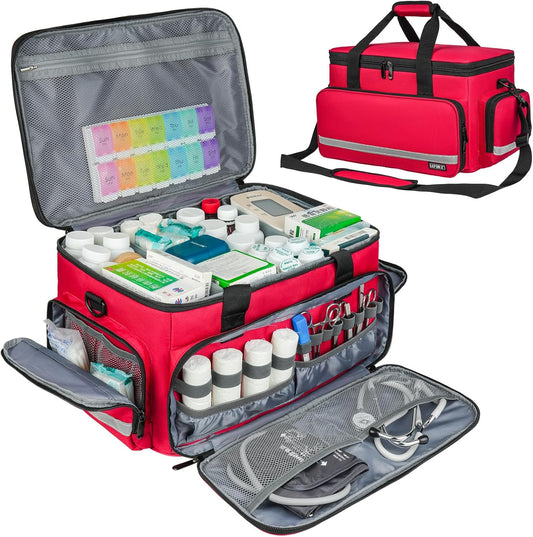 Medical Bag for First Aid and Nursing Supplies Storage Tote