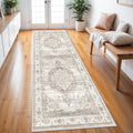Washable Hallway Runner Rug 3x8 - Soft Low Pile Machine Washable
