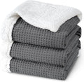 PHF Waffle Sherpa Blanket Queen Size 90x90 in - Reversible Cozy Throw