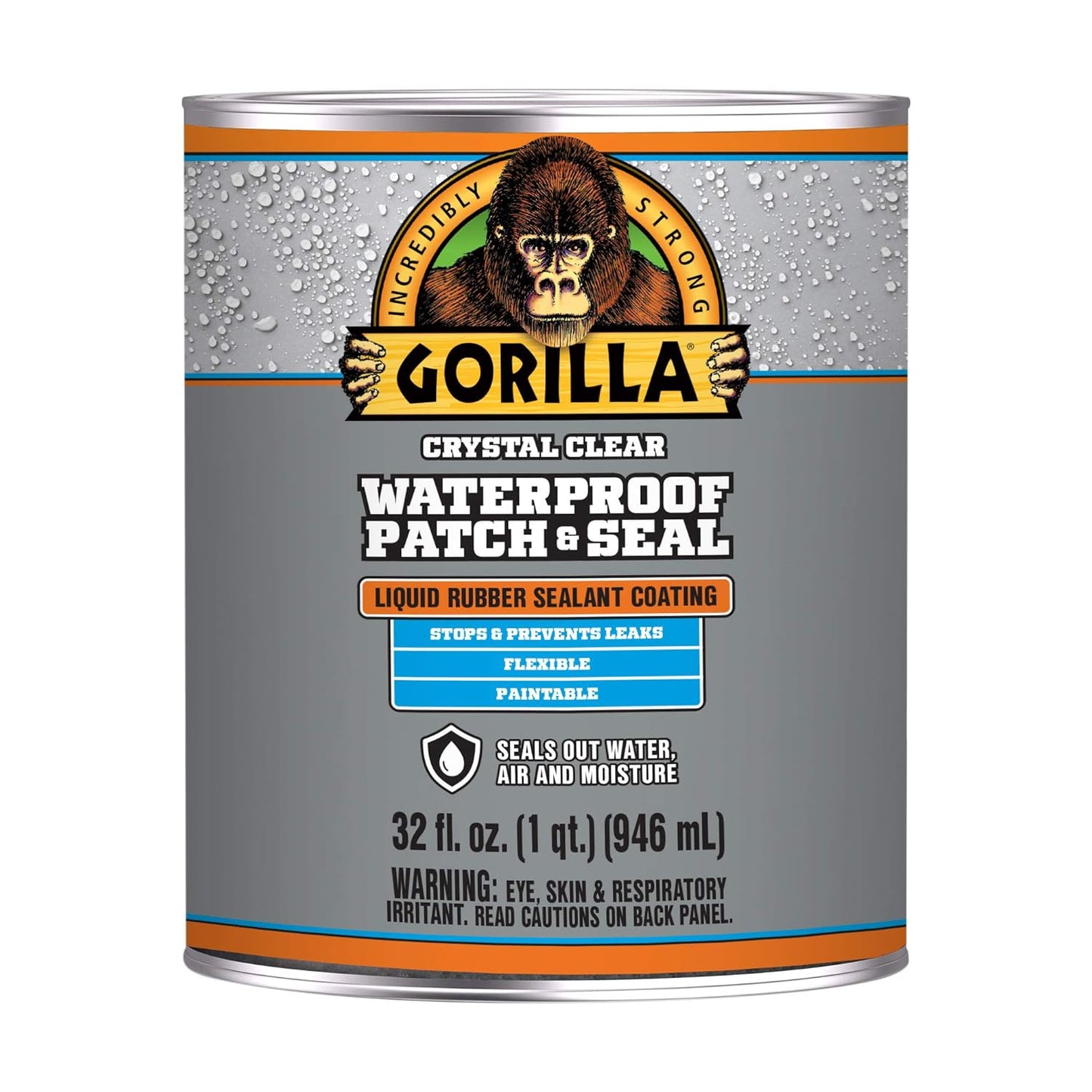 Gorilla Patch & Seal Liquid Rubber Waterproof Sealant, 32 Ounce