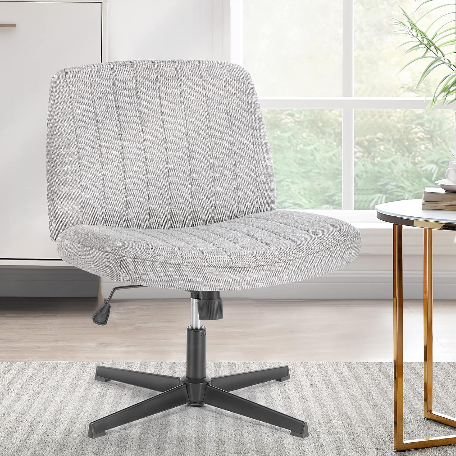 Comfy Criss Cross Chair for Home Office and Vanity Use