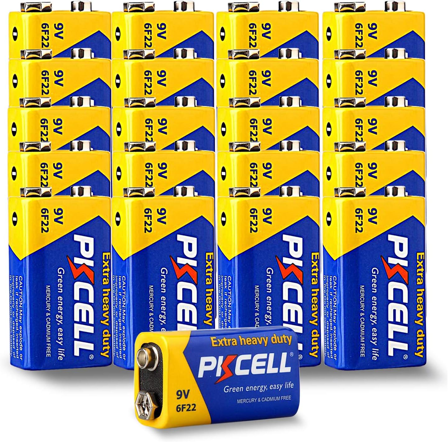 PKCELL 9V Dry Battery Pack - Ultra Long-Lasting Power Supply