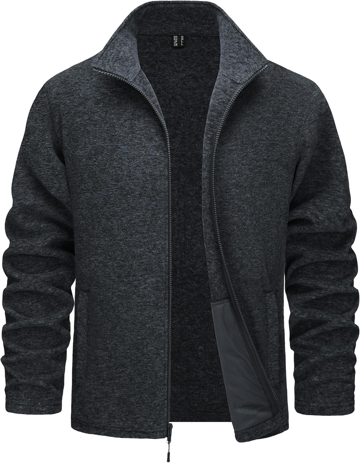 TACVASEN Men's Fleece Jackets Full Zip Lightweight Warm Coats