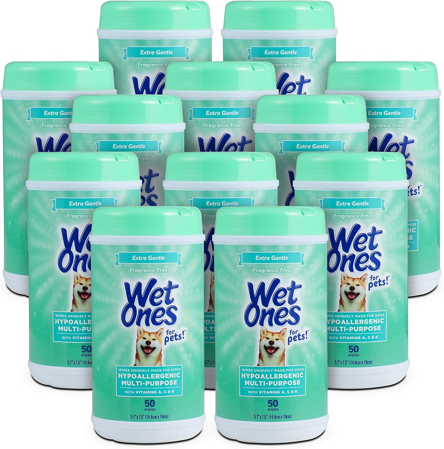 Wet Ones for Pets Multi-Purpose Dog Wipes with Vitamins A, C & E