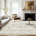 Area Rugs for Living Rooms 6x9 - Boho Non-Slip Machine Washable