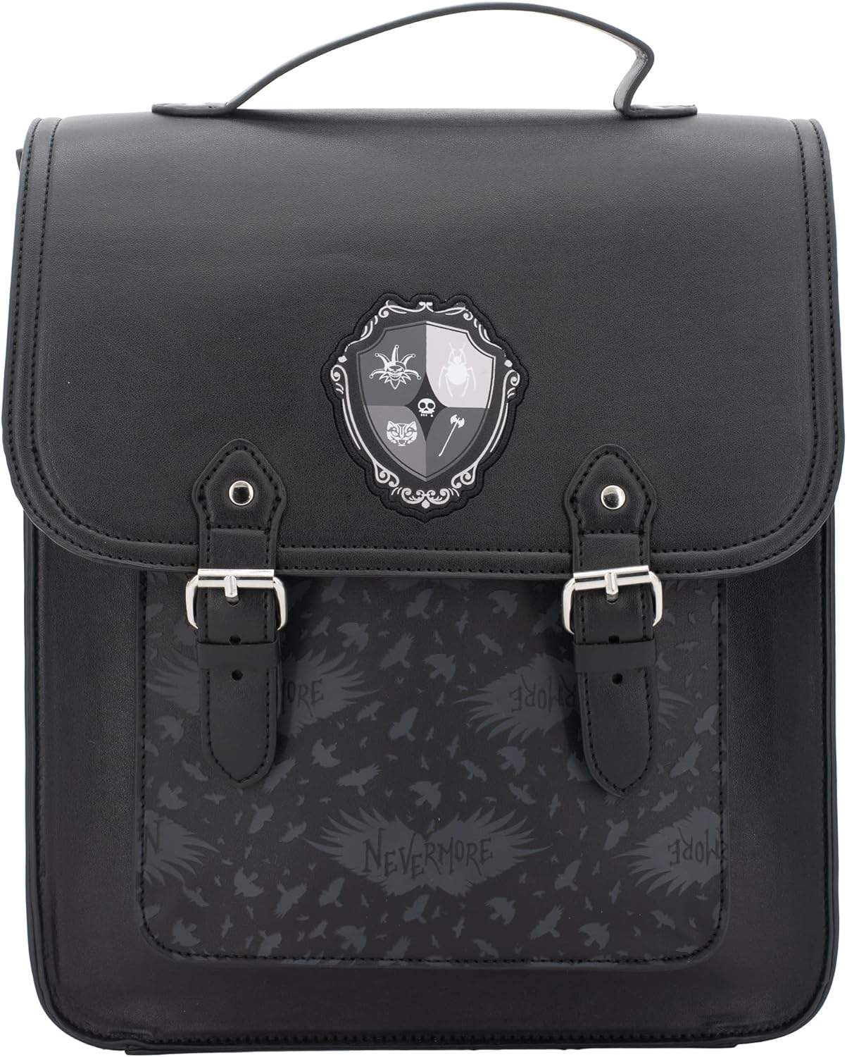 Wednesday Nevermore Academy Vegan Leather Mini Backpack