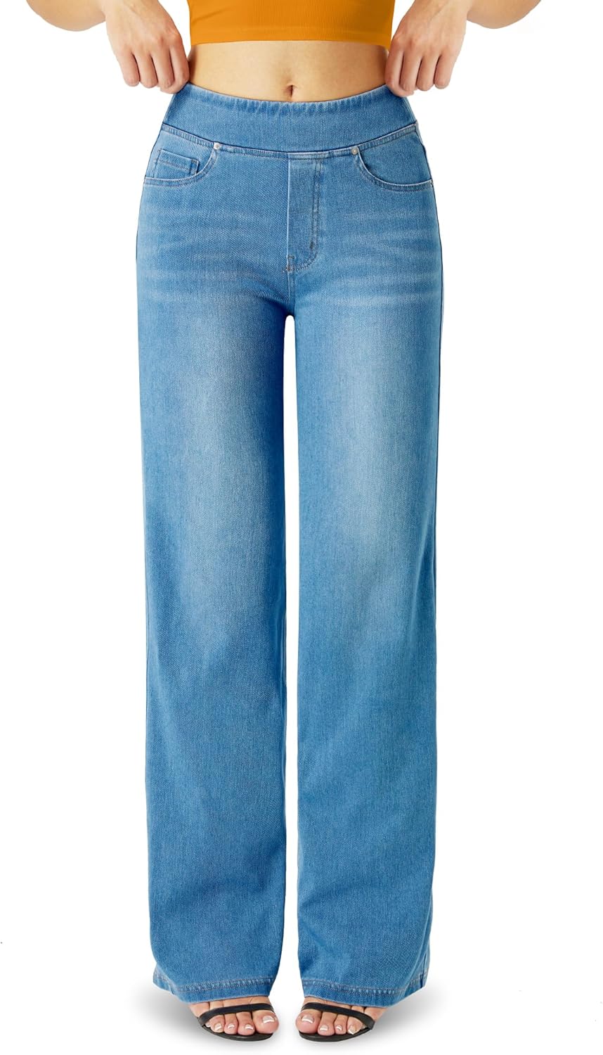 Wide Leg Jeans for Women - High Waisted Straight Leg Denim