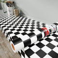 Checkered Wallpaper Peel and Stick 17.7in x 400in - Durable Black