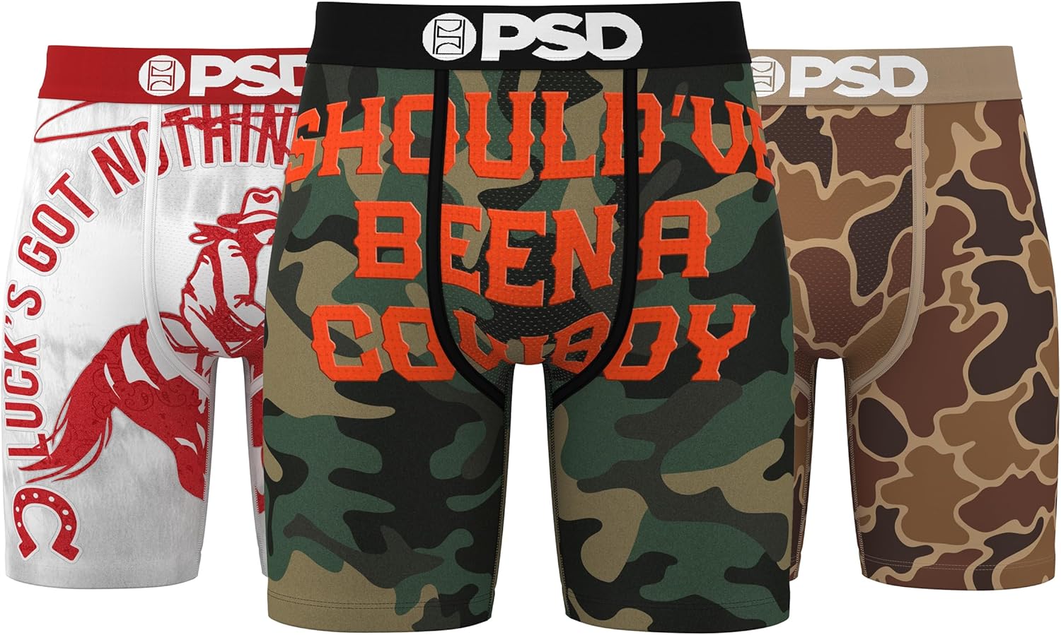PSD Underwear Mens Boxer Briefs - Soft Breathable Comfort