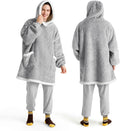 Bedsure Blanket Hoodie Oversize - Sherpa Wearable Blanket for Adults