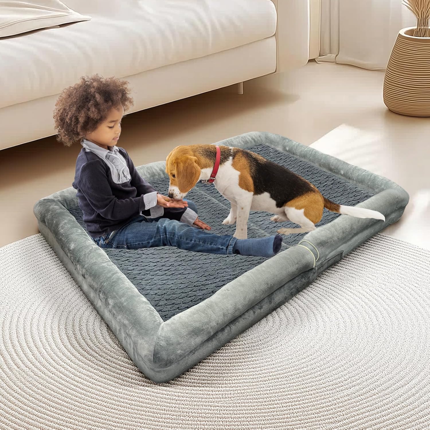 Orthopedic Dog Bed for Large Dogs with Memory Foam Comfort