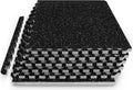 ProsourceFit Rubber Top Exercise Puzzle Mat 24 SQFT - Cushioned Gym