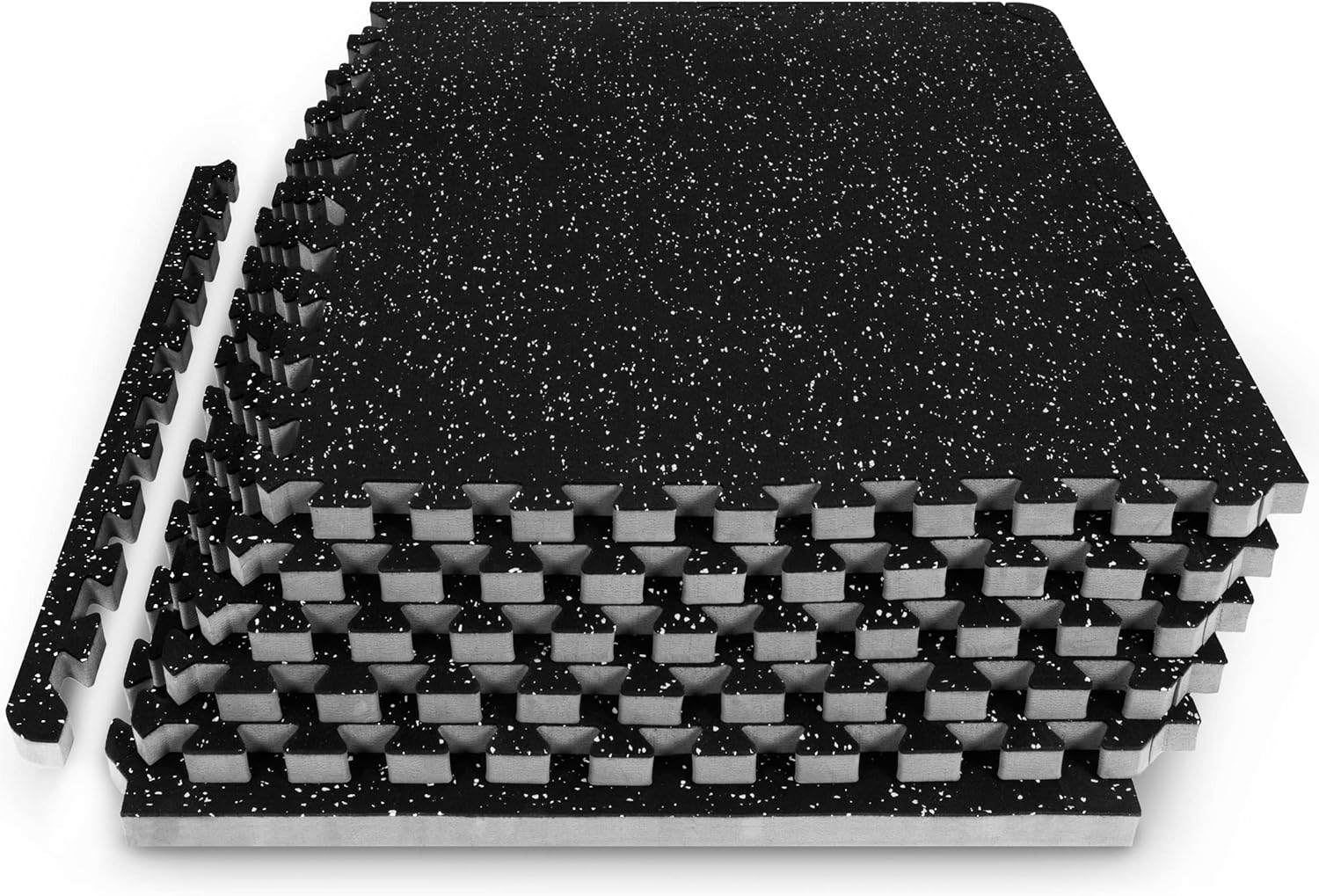ProsourceFit Rubber Top Exercise Puzzle Mat for Home Gym Use