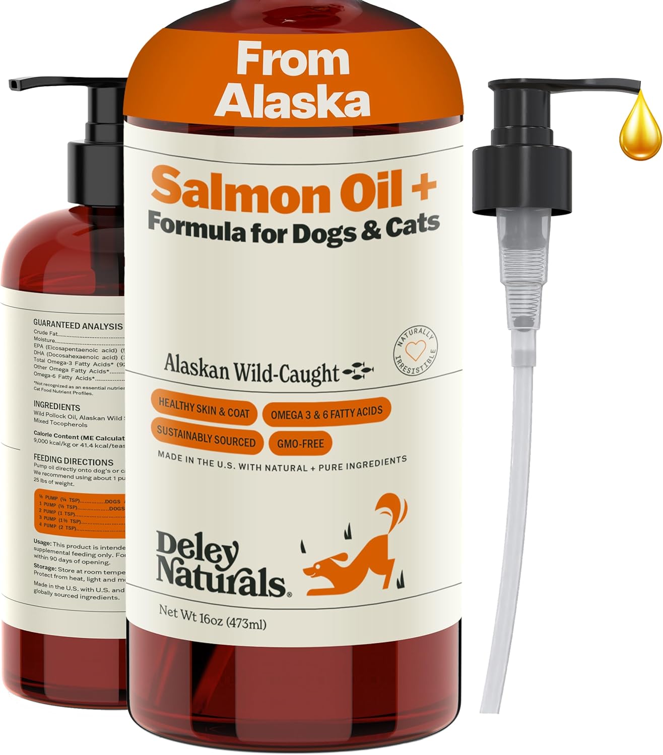 Wild Alaskan Salmon Oil for Dogs - Omega 3 Fish Oil Supplement