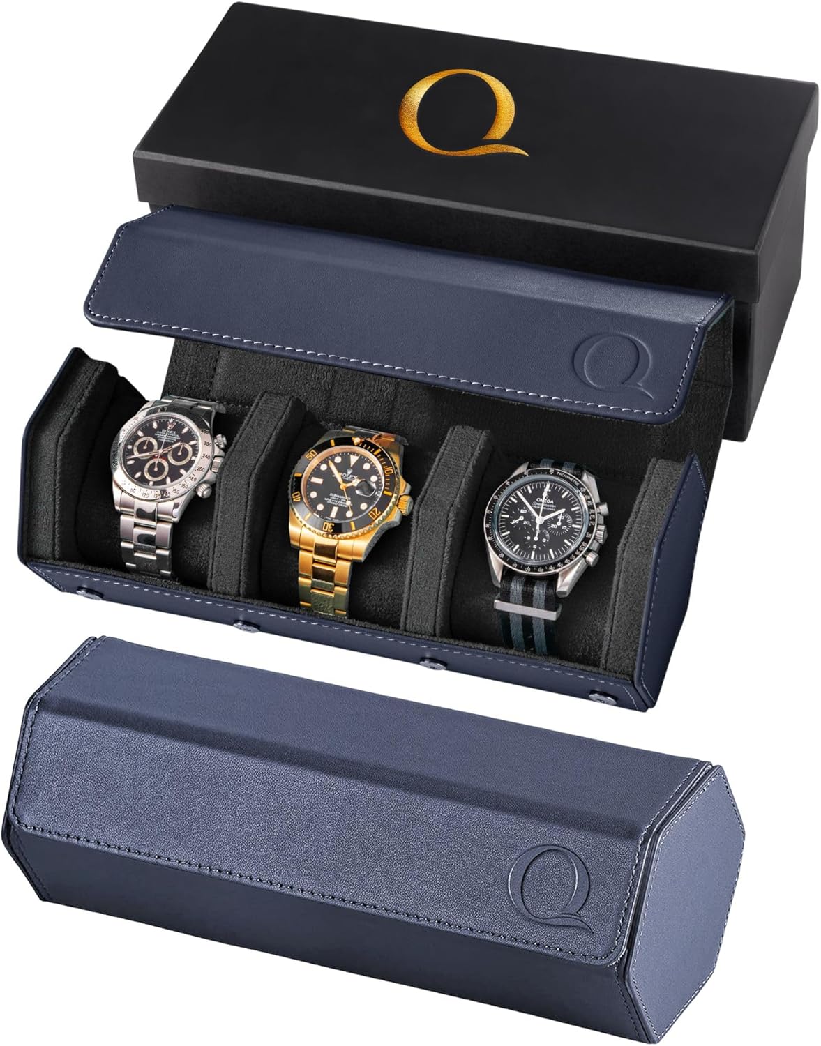 Hexagon Triple Watch Roll - Travel in Style!