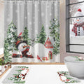 Winter Wonderland Bathroom Set - 4pcs Xmas Snowman Decor