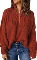 Dokotoo Womens 1/4 Zip V Neck Pullover Sweater - Soft, Warm Fit Other