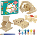 Kraftic Woodworking Building Kit for Kids and Adults - 3 Wood Models