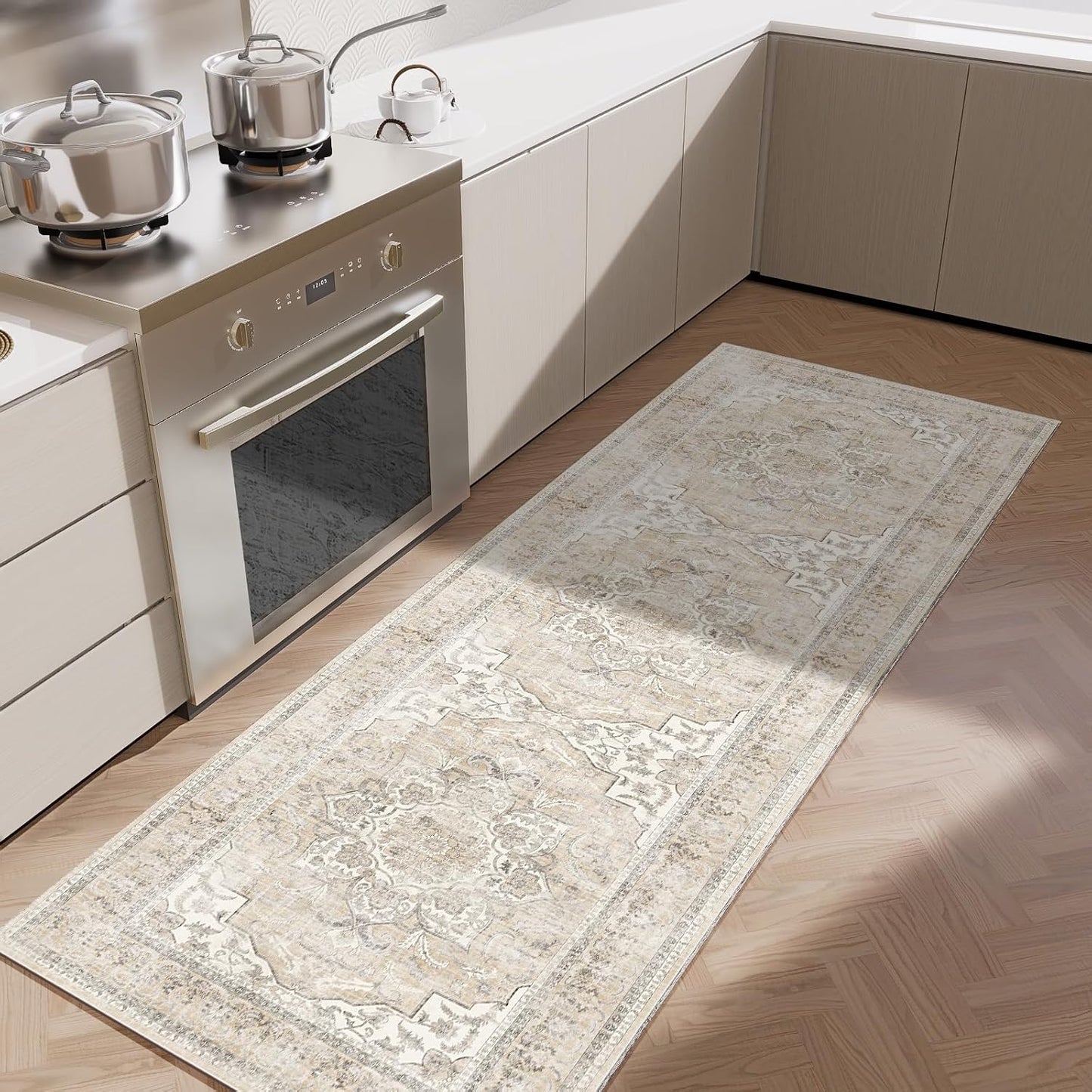 Washable Kitchen Rugs Non Slip: Soft Boho Runner Rug 2ftx6ft