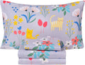 Scientific Sleep Kitty Cats Flowers Twin Bed Sheet Set for Kids