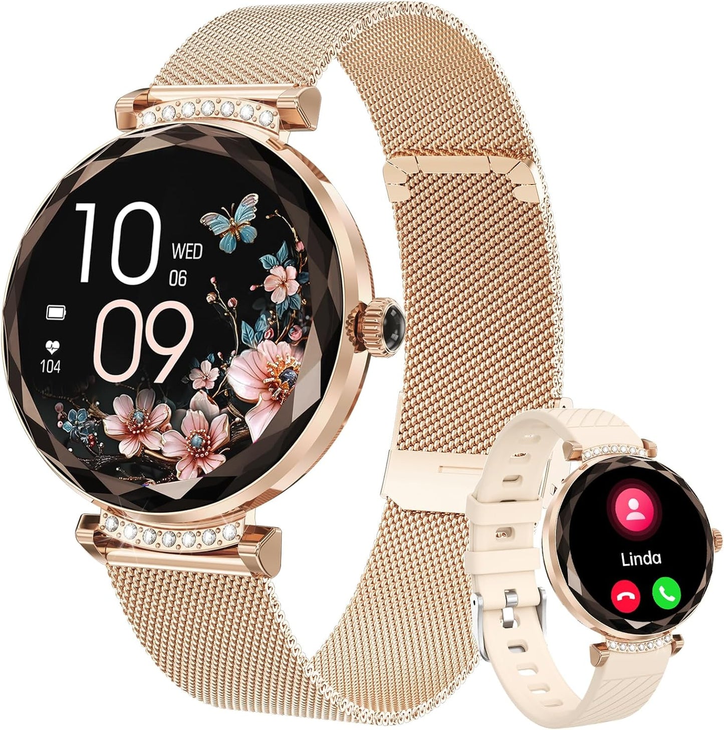 Smart Watch for Women with AMOLED Touchscreen & Health Monitor