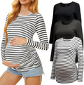 3 Pack Maternity Shirts Long Sleeve Pregnancy Top for Women MIRAZEN
