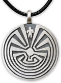 Labyrinth Man In The Maze Necklace for Men - Handmade Spirit Pendant