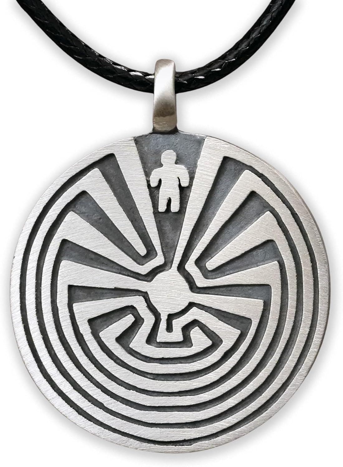 Labyrinth Man In The Maze Pendant Necklace - Unique Spirit Jewelry