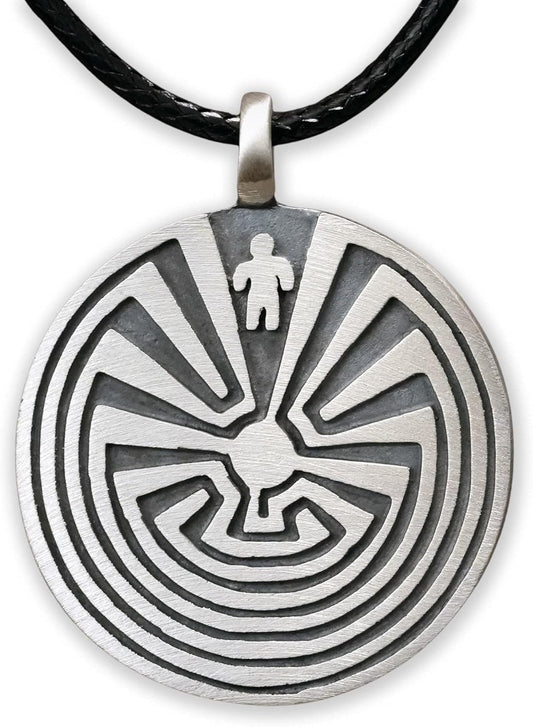 Labyrinth Man In The Maze Pendant Necklace - Unique Spirit Jewelry