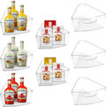 Lazy Susan Organizer Bins for 26-28 in Cabinets - Clear 8 Pack