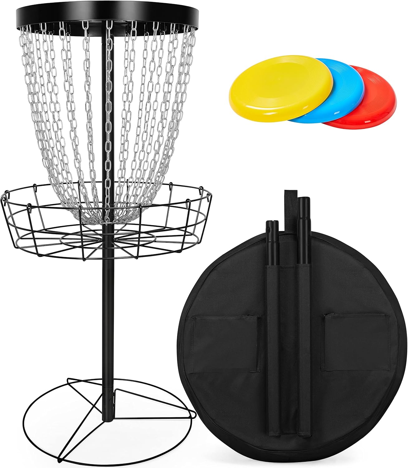 Portable Disc Golf Basket Set - Precision Practice Kit